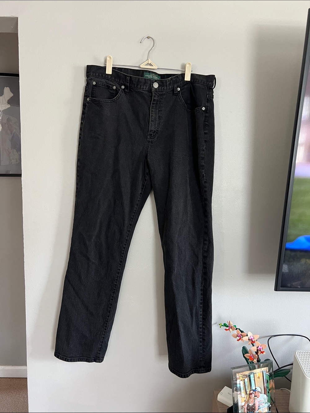 Lauren Ralph Lauren Black Wide-Leg Jeans